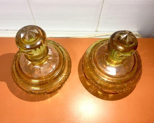 Accesorios Tocador cristal tallado antiguo