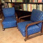 Pareja de sillones Art Decó restaurados y tapizados