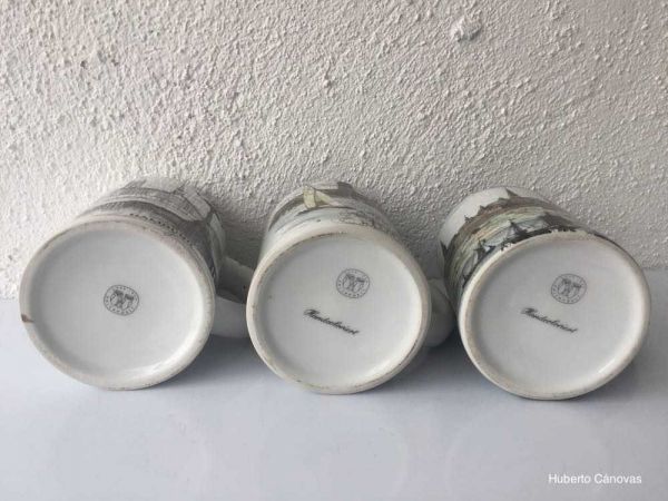 6 Jarras de cerveza alemanas pintadas a mano y selladas - Imagen 5