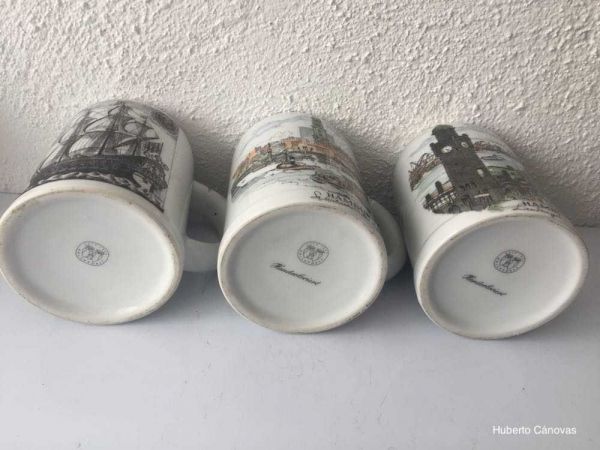 Jarras de cerveza alemanas pintadas a mano