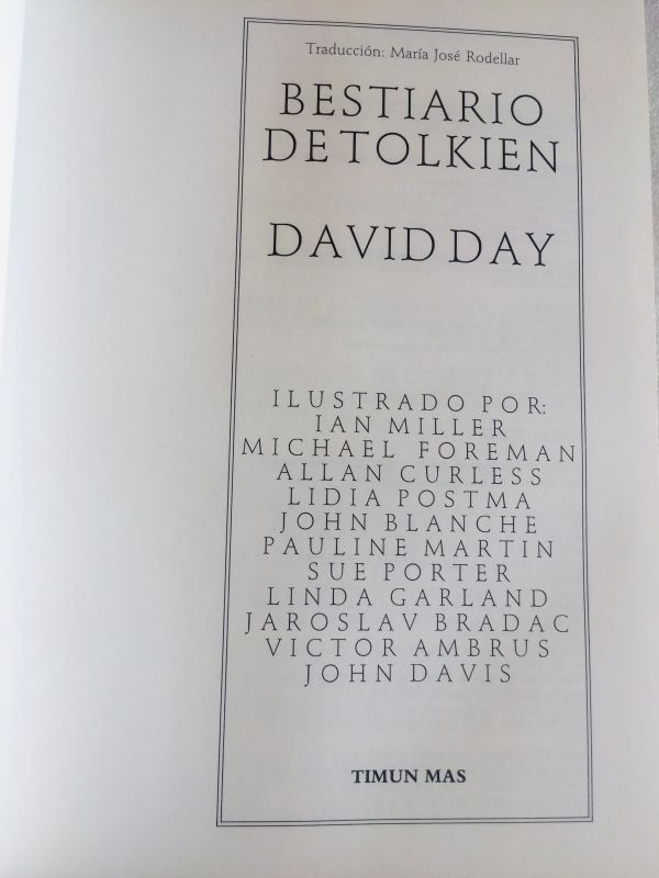 Bestiario de Tolkien, Timun Mas 1989 - Imagen 7