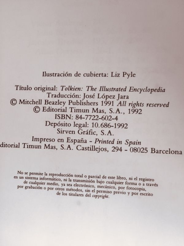 Tolkien Enciclopedia Ilustrada. David Day 1992 - Imagen 7