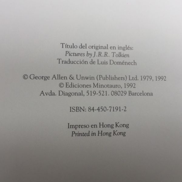 Pinturas y Dibujos, Tolkien ISBN: 84-450-7191-2