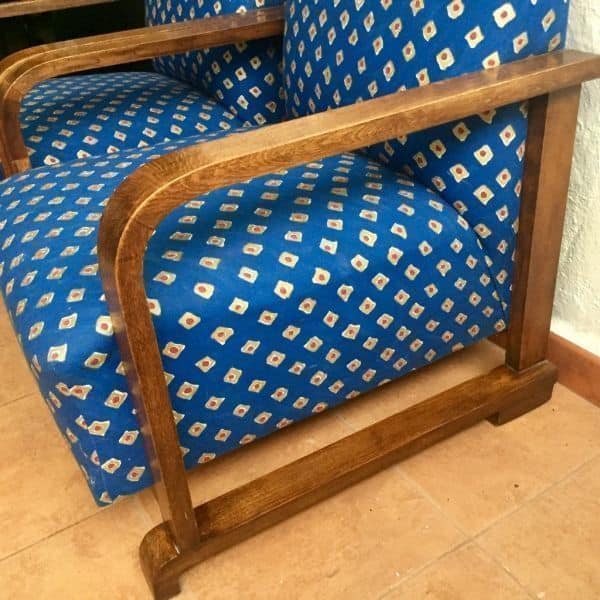Butacas Art Deco antiguas estilo francés