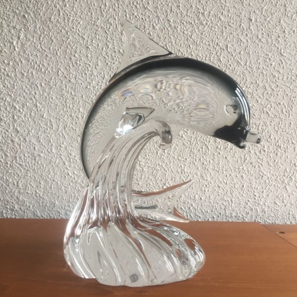 Delfín cristal de Murano. Firma NASON