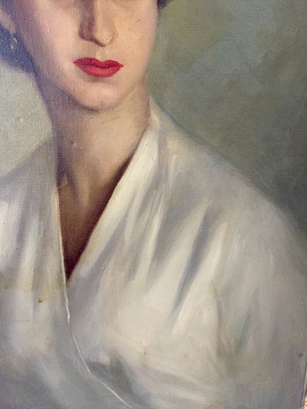 Óleo sobre lienzo Reyzábal Acebrón. Detalle