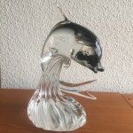 Escultura Delfín de cristal Murano