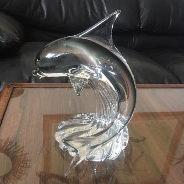 Escultura de cristal Murano. Delfín.
