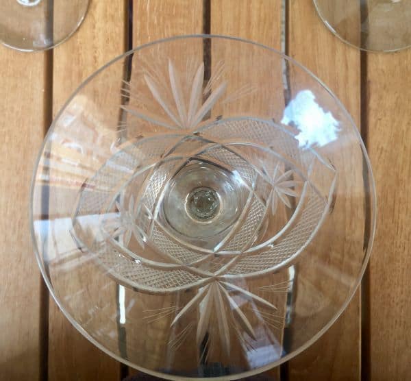 Copas de cristal tallado antiguas 4