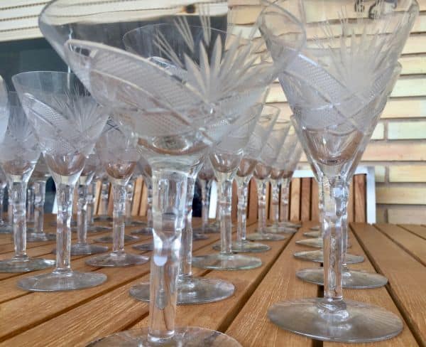 Copas de cristal tallado antiguas 1