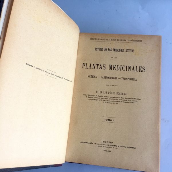 Estudio de las Plantas Medicinales E. P. Noguera 1901