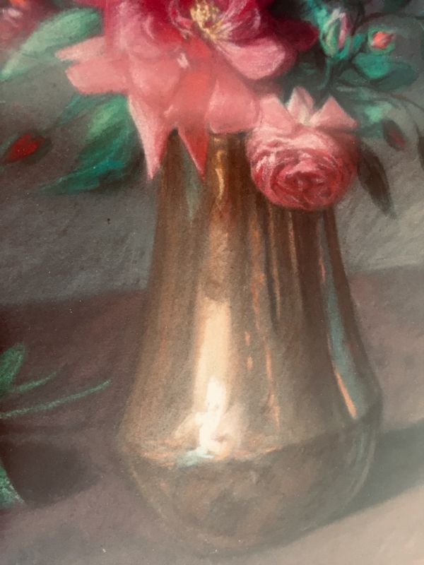 Pintura al pastel Florero