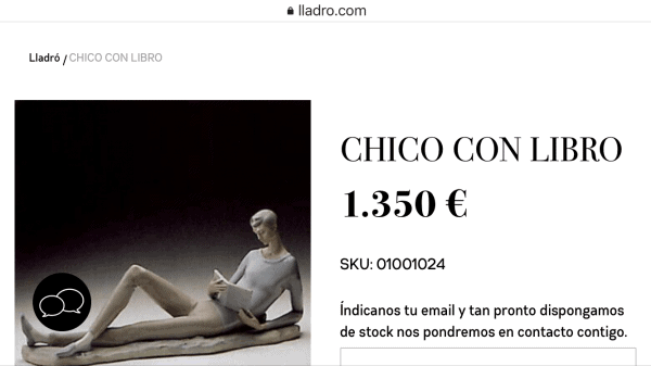 Figura de Lladró porcelana 1350€