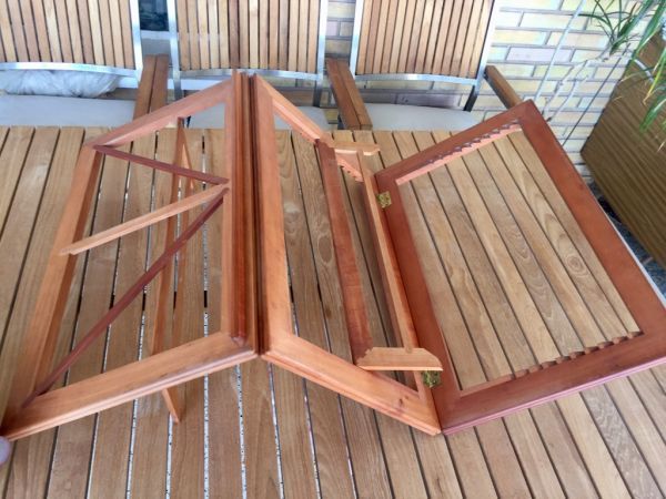 Gran atril de madera noble artesanal plegable
