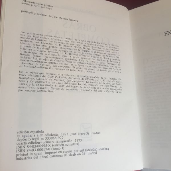 Dickens Obras completas I, III, IV y VI Aguilar - Imagen 6