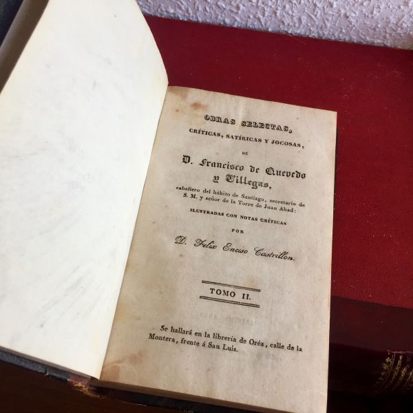 Quevedo Obras selectas... 1839