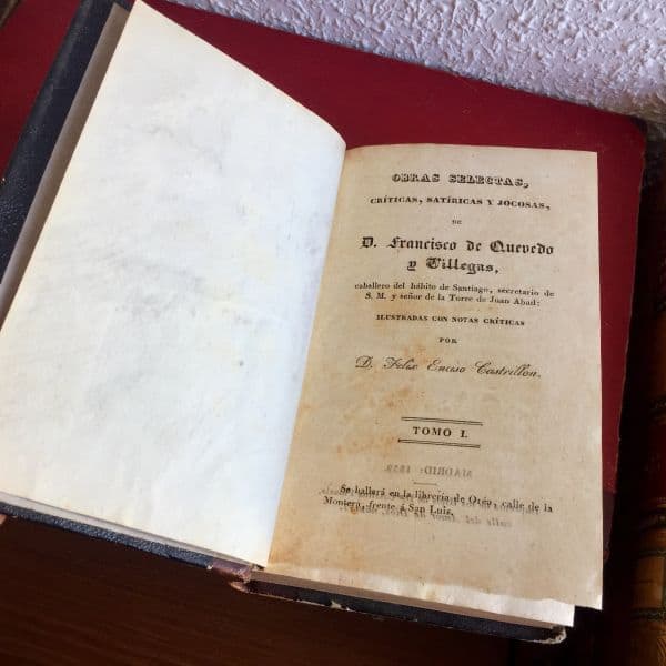 Quevedo, Obras selectas, críticas... 1839