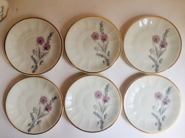 Juego de café en porcelana con filo de oro 6 servicios - Imagen 6