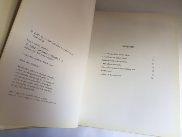 Miguel Ángel Escultor, Umberto Baldini. Polígrafa, 1982 - Imagen 5
