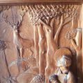 San Huberto tallado en madera