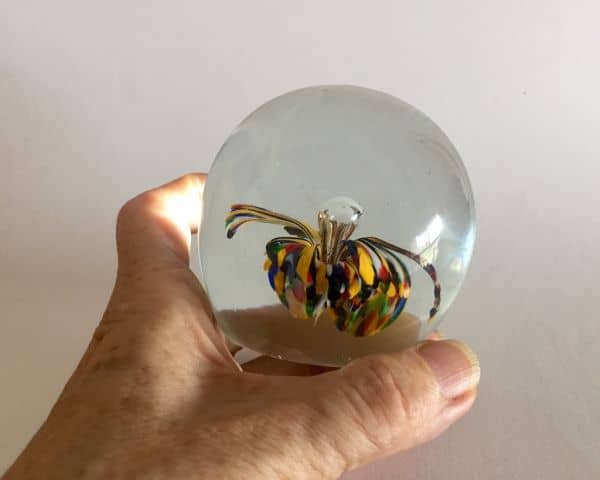 Pisapapeles de cristal vintage - Art Glass Paperweight - Imagen 11