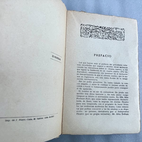 Comedias desagradables, Bernard Shaw. M. Aguilar 1924