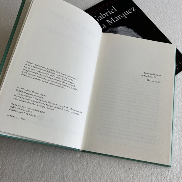 Crónica de una muerte anunciada, de Gabriel García Márquez