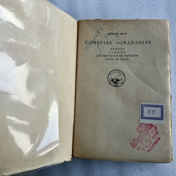 Comedias desagradables, Bernard Shaw. M. Aguilar 1924