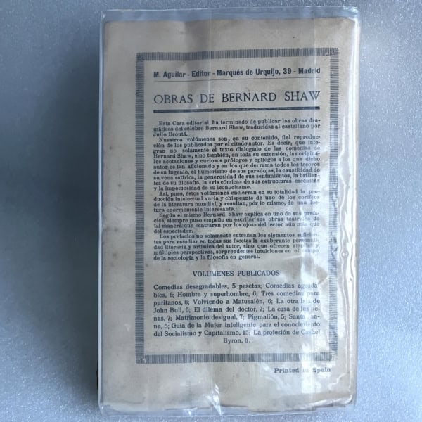 Contraportada Bernard Shaw