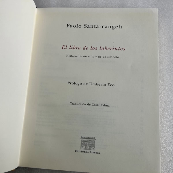 El Libro de los Laberintos, Paolo Santarcangeli. Siruela 1997