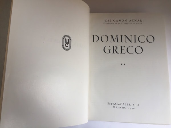 Dominico Greco, Camón Aznar, Tomo II