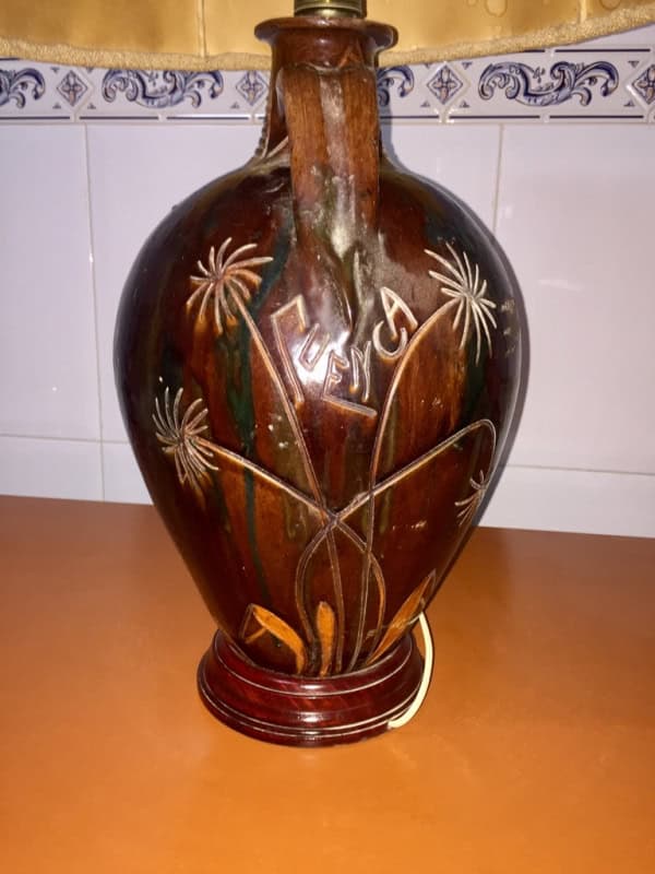 Cántaro cerámica de Cuenca. Jarrón Casas colgantes