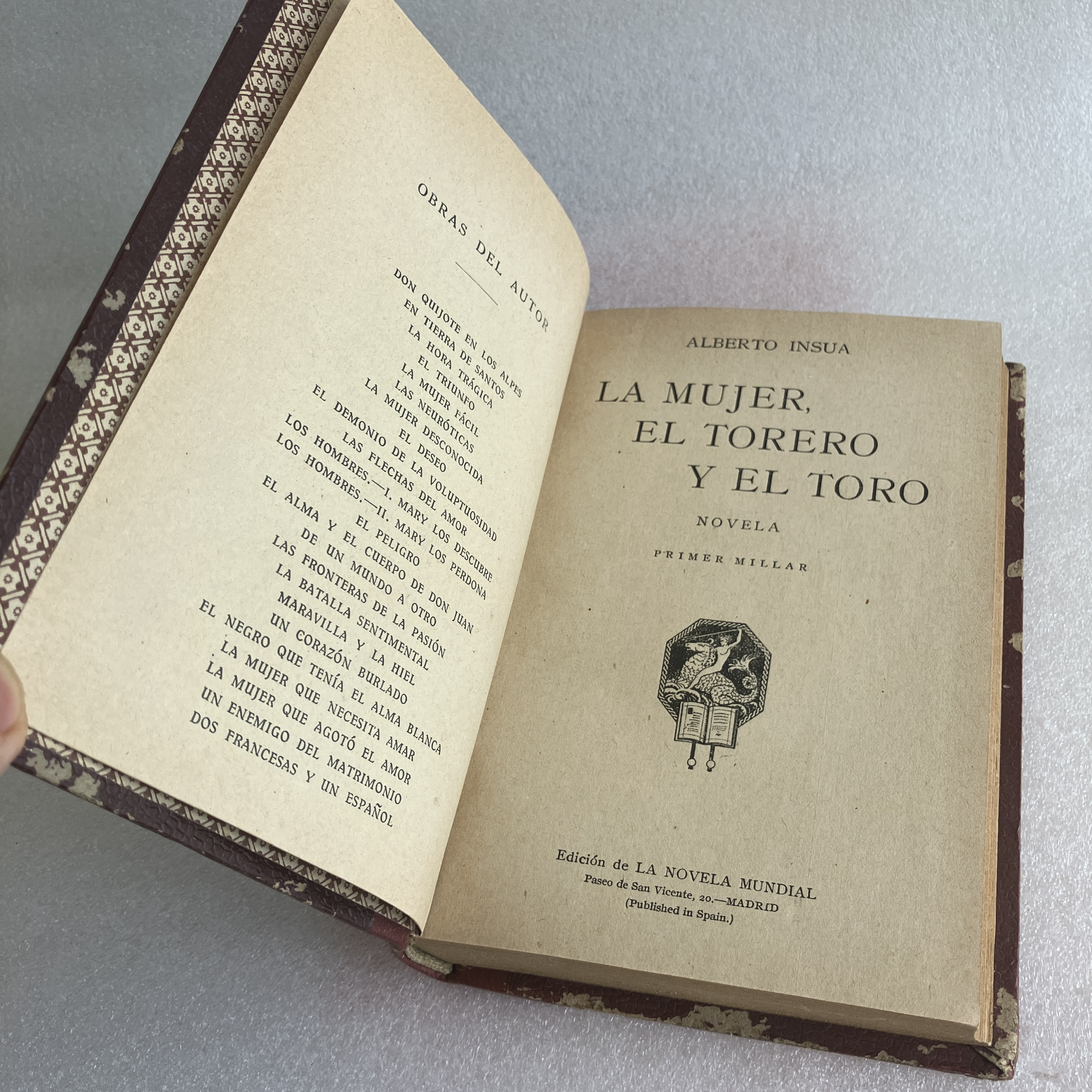 Alberto Insua: La mujer, el torero y el toro. 1926