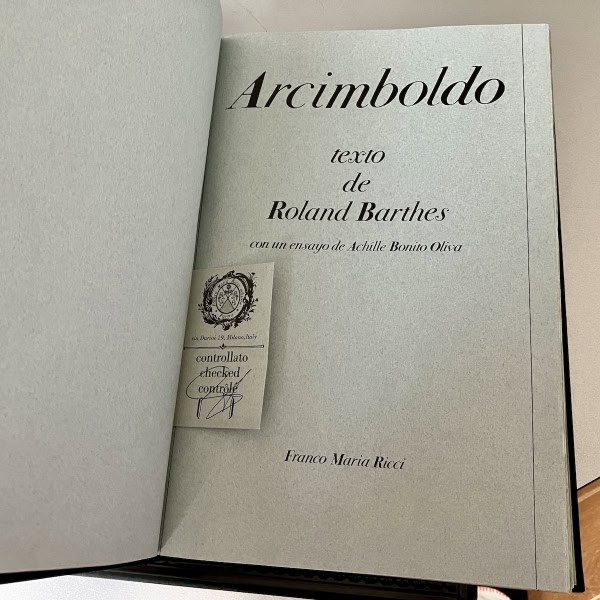 Arcimboldo, Franco Maria Ricci FMR, textos de Roland Barthes