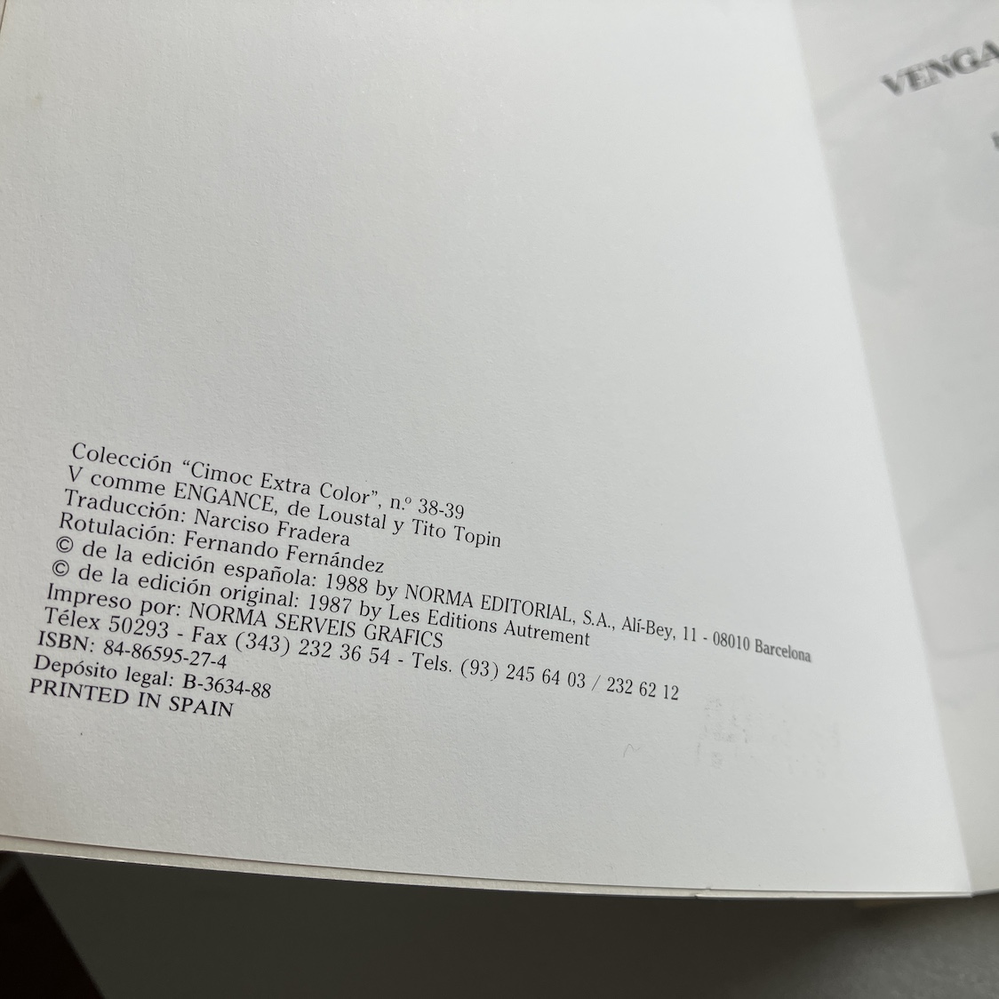 Cimoc Extra Color N° 38-39. Norma
