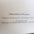 Edición limitada de 2.000 ejemplares. Olañeta