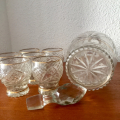 6 Vasos de cristal tallado antiguos