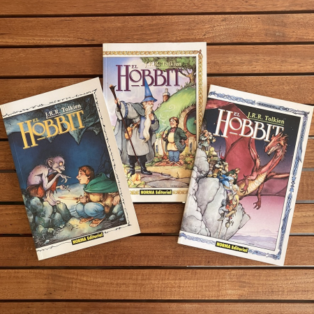 El Hobbit – Norma Editorial (1990) | Colección completa en 3 volúmenes | Estado impecable