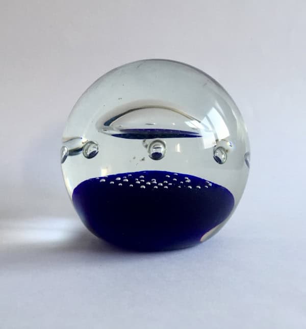 Pisapapeles vintage de cristal soplado 8,8 cm