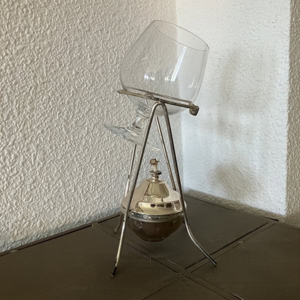Calentador de brandy + copa