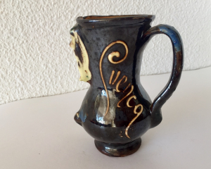 Jarra de cerámica vidriada de Cuenca Vintage