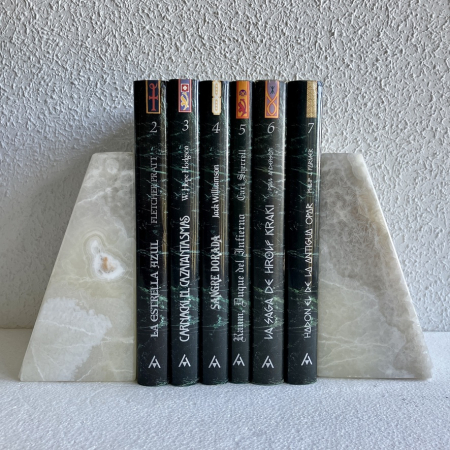 Sujetalibros de mármol blanco Vintage