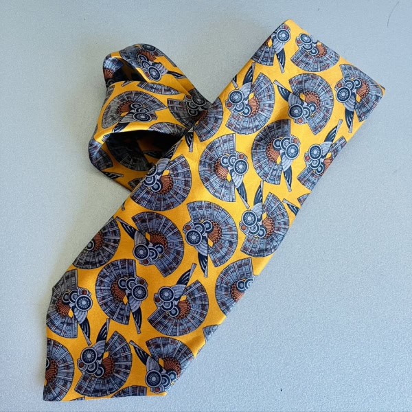 Corbata vintage Lanvin de seda natural