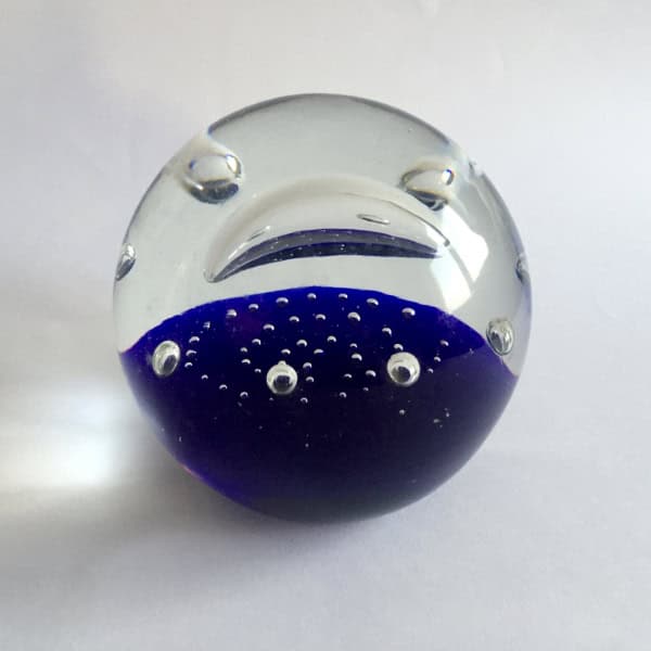 Pisapapeles vintage de cristal soplado 8,8 cm