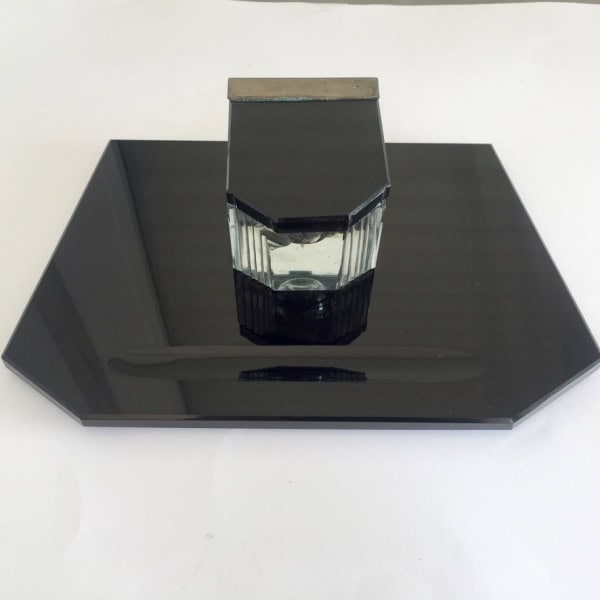 Escribanía Art Deco Cristal negro