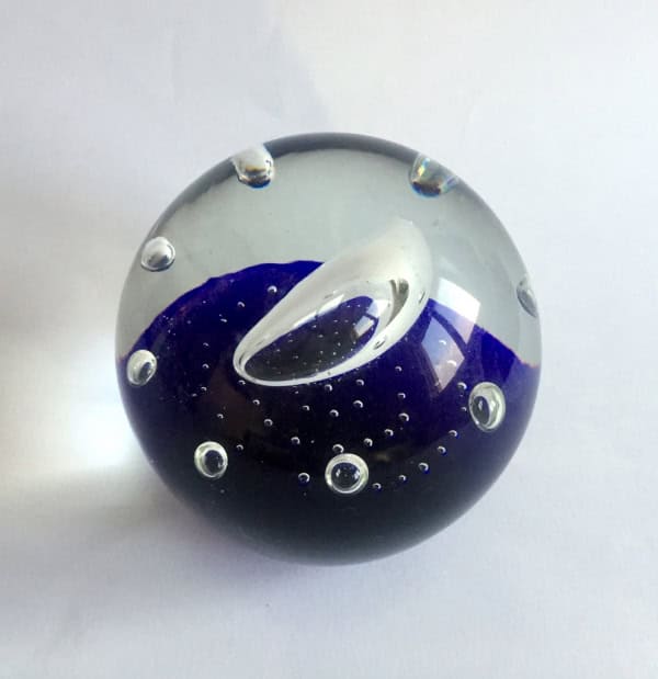 Pisapapeles vintage de cristal soplado 8,8 cm