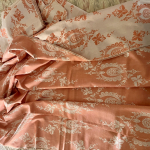 Tela de Damasco tono coral 4,5 m para tapicería