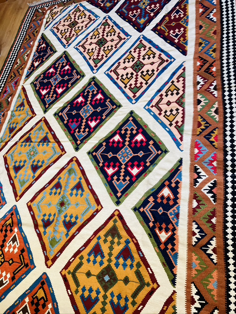 Alfombra de lana afgana hecha a mano 300x200 cm