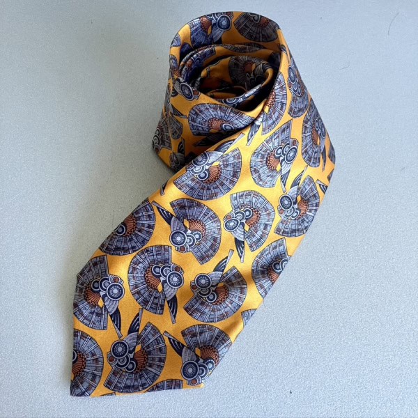 Corbata vintage Lanvin Paris de seda natural Años 90