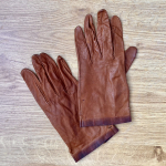 Guantes de piel vintage color avellana